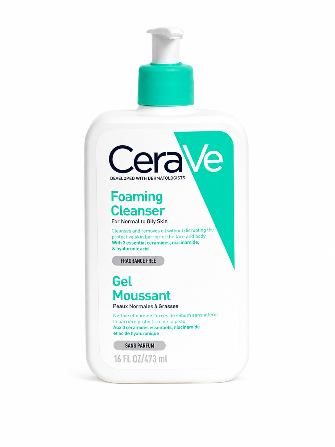 ژل شوینده صورت پوست چرب سراوی Foaming cleanser gel moussant